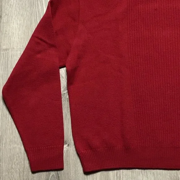Women's Miss Pendleton 100% Virgin Wool Turtleneck Sweater Red Size Large - Picture 2 of 11